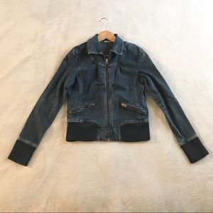 Rubbish Jean Jacket  Zip Front Size S